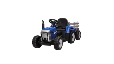 Mini tractor electric cu remorca, 12V, 2 motoare, 3-8km/h, Mp3 Player, lumini, telecomanda Bluetooth