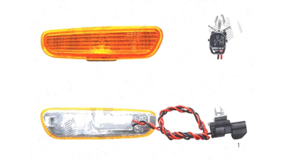 Lampa semnalizare Volvo S40/V40 (Vs/Vw), 07.1995-07.2000, fata/spate, Stanga (fata), Dreapta (spate), in bara; portocaliu; cu suport becuri; omologare: ECE/SAE, DEPO