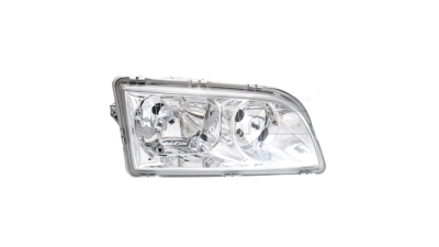 Far VOLVO S40 / V40, 07.2000-12.2003, partea Dreapta, electric, tip bec H7+H7, rama silver, fara motoras, mufa cu 4 pini, Depo