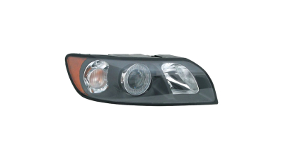 Far VOLVO S40, 10.2003-04.2007, partea Dreapta, electric, tip bec H7+HB3, reflector negru, cu motoras, Depo