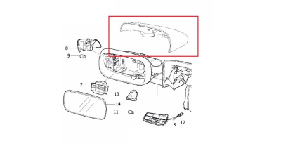 Carcasa oglinda exterioara Volvo S40/V50 (Ms/Mw), 10.2003-04.2007, C70 (M), 2006-2007, partea Dreapta, carcasa grunduita, Aftermarket