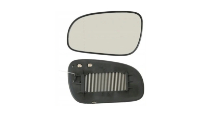 Geam oglinda exterioara cu suport fixare Volvo S60 (Rs), 11.2000-02.2003; S80 (Ts/Xt), 05.1998-2003; V70 (P80), 04.2000-06.2004, partea Stanga, incalzit; sticla asferica, Aftermarket