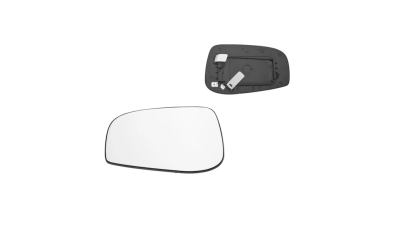Geam oglinda exterioara cu suport fixare Volvo S60 (Rs/P24), 03.2004-2006; S80 (Ts/Xt), 2004-04.2006; V70 (P80), 06.2004-2006, partea Stanga, incalzit; sticla asferica; VS464A, Aftermarket