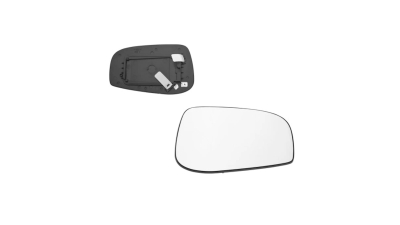 Geam oglinda exterioara cu suport fixare Volvo S60 (Rs/P24), 03.2004-2006; S80 (Ts/Xt), 2004-04.2006; V70 (P80), 06.2004-2006, partea Dreapta, incalzit; sticla convexa, Aftermarket