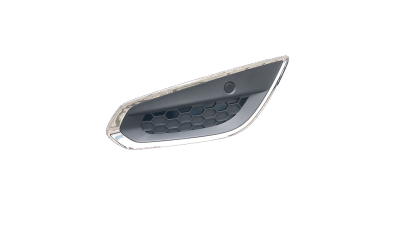 Grila bara Volvo S/V60 (Y20) 04.2010-05.2013, Fata partea Dreapta, Cu rama cromata, cu gaura senzor parcare, 31323414