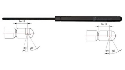 Amortizor haion spate Volvo S/V60 (Y20), 04.2010-prezent pentru modele SEDAN, Lungime/Forta/Cursa Piston 550/260/235, 31333127, Stanga, Dreapta