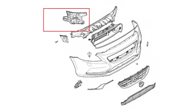 Suport fixare far Volvo V40, 07.2012-, Fata, partea Dreapta, Aftermarket