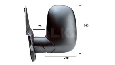 Oglinda exterioara stanga manual convexa Alkar 9201959 Ford Transit Bus (E_ _) Transit Caroserie (E_ _) Transit Platou / Sasiu (E_ _)