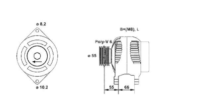 Alternator (fara piesa veche la schimb)  MAGNETI MARELLI Renault Kangoo Express (Fc0/1) Trafic Bus (Txw) Trafic Caroserie (Txx) Megane 1 Grandtour (Ka0/1) Megane 1 (Ba0/1) Kangoo (Kc0/1) Clio 2 (Bb0/