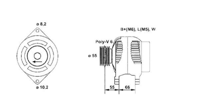 Alternator (fara piesa veche la schimb)  MAGNETI MARELLI Volvo V40 Combi (Vw) Megane Scenic (Ja0/1) Megane 1 Coach (Da0/1) Megane 1 Classic (La0/1) Megane 1 (Ba0/1) Laguna 1 (B56, 556) Laguna 1 Grandt