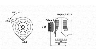 Alternator (fara piesa veche la schimb)  MAGNETI MARELLI Bmw 3 (E36) 3 Compact (E36) 3 Touring (E36)