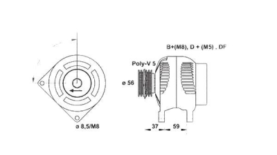 Alternator (fara piesa veche la schimb)  MAGNETI MARELLI Audi A4 Avant (8D5, B5) A4 (8D2, B5) Passat Variant (3B5) A6 (4B2, C5) A6 Avant (4B5, C5) Passat (3B2)
