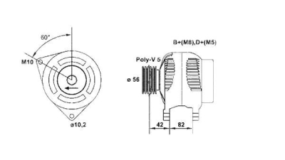 Alternator (fara piesa veche la schimb)  MAGNETI MARELLI Vw Passat (3B2) A6 (4B2, C5) 80 Avant (8C, B4) A6 Avant (4B5, C5) Passat Variant (3B5)