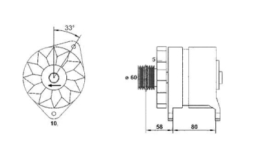Alternator (fara piesa veche la schimb)  MAGNETI MARELLI Fiat Punto (176)