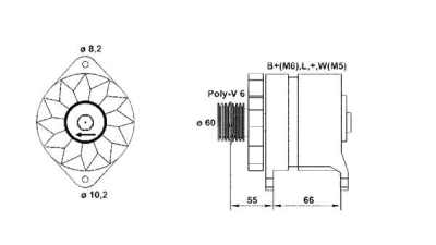 Alternator (fara piesa veche la schimb)  MAGNETI MARELLI Renault Clio 1 (B/C57  5/357) MAGNETIMARELLI-943356565010