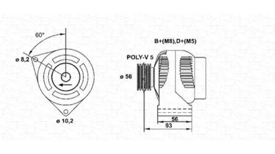 Alternator (fara piesa veche la schimb)  MAGNETI MARELLI Peugeot 306 Break (7E, N3, N5) 306 Cabriolet (7D, N3, N5) 306 (7B, N3, N5) 306 Hatchback (7A, 7C, N3, N5) Xsara (N1) Partner Combispace (5F) Sa