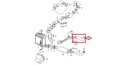 Furtun intercooler, supraalimentare, diametru 40/40 mm, cauciuc, BestAutoVest 9501PT-1