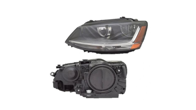 Far VW JETTA (1B), 2016-, TYC, fata, partea stanga, cu 'lumina de zi' tip LED; Tip=USA;tip bec H7+H7+PY21W; manual; Omologare: SAE;