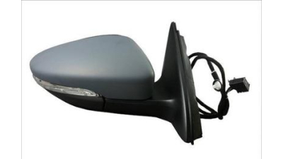 Oglinda exterioara VW Jetta 07.2010-2015 Partea Dreapta Convex Electrica Cu Incalzire 5C7857508B, 6 pini, carcasa grunduita, cu semnalizare