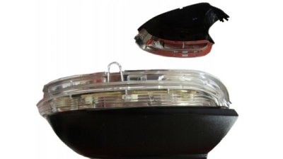 Lampa semnalizare oglinda Vw Beetle (5c1), 10.2011-, Eos (1f), 06.2008-/ 11.2010-, Jetta 2010-, Passat (B7) 11.2010-; Passat Cc (357), 06.2008-02.2012, Vw Scirocco (Typ 13), 07.2008-, cu LED , alba , omologare ECE, 3C8949101; 3C8949101D, semnalizator Stan