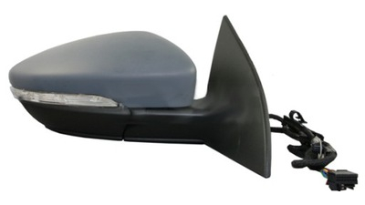 Oglinda exterioara VW Scirocco (Typ 13) 07.2008- Partea Dreapta Crom Convex Electrica Cu Incalzire, 6 pini, carcasa grunduita, cu semnalizare,