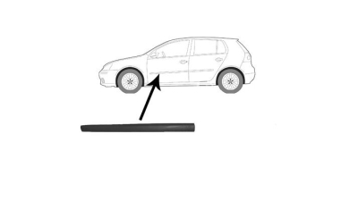 Bandou usa Vw Golf 5 ,  (1K) 10.2003-05.2009 Usa Fata Dreapta Negru  ,  modele cu 5 usi, 1buc.