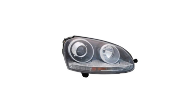 Far VW Golf 5 (1K) 05.2004-05.2009 Jetta / Golf Combi (1K5/1KM) 05.2004-09.2010 DEPO partea Dreapta tip bec D2S+H7 fumurii cu reflector gri