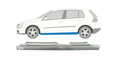 Prag VW GOLF 5 (1K), 10.2003-05.2009, model Hatchback 5 Usi, KLOKKERHOLM, partea stanga, protectie