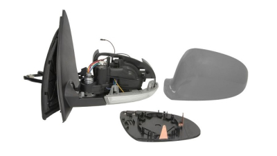 Oglinda usa exterioara VW Golf 5 (1k), 10.2003-05.2009, Hatchback, partea Stanga, reglare electrica; carcasa grunduita; incalzit; sticla asferica; geam cromat; rabatabil; 10 pini; cu Lucas, View Max