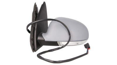 Oglinda usa exterioara VW Golf 5 (1k), 10.2003-05.2009, Hatchback, partea Stanga, reglare electrica; carcasa grunduita; incalzit; sticla asferica; geam cromat; rabatabil; cu Lucas; cu lampa perimetru, View Max