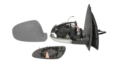 Oglinda usa exterioara VW Golf 5 (1k), 10.2003-05.2009, Hatchback, partea Dreapta, reglare electrica; carcasa grunduita; incalzit; sticla convexa; geam cromat; rabatabil; 10 pini; cu Lucas, View Max