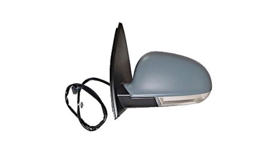 Oglinda exterioara VW Golf 5 (1K) 10.2003-05.2009 Model Hatchback ; Partea Dreapta Crom Convex Electrica Cu Incalzire 1K0587538Gru, cu semnalizare, carcasa grunduita, cu pliere, cu lampa perimetru