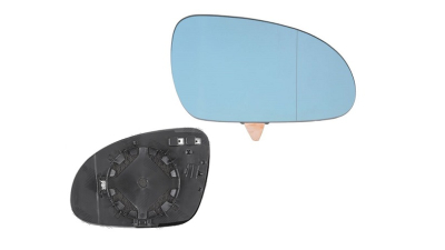 Geam oglinda exterioara cu suport fixare Volkswagen Golf 5 (1k), 10.2003-05.2009; Golf 6 Plus, 01.2009-2014; Golf 5 Plus (5m), 01.2005-01.2009; Jetta/Golf Combi, 09.05-09.10 , Seat Alhambra, 2004-2010, Dreapta, incalzita; geam convex; geam albastru
