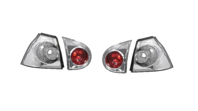 Set stopuri tuning VW GOLF 5 (1K), 10.2003-05.2009, model Hatchback, Taiwan, partea stanga+dreapta, LED; transparent, argintiu; cu lampa interioara; cu locas bec;