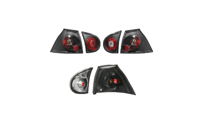 Set stopuri Spate VW Golf 5 (1k), 10.2003-05.2009, Hatchback, partea Stanga+Dreapta, negru, transparent; cu lampa interioara; cu locas bec; tuning; Omologare: ECE, Taiwan