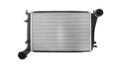 Intercooler Seat Altea (5P), 04.2004-2015, motor 1.9 TDI 77kw, 2.0 TDI 103kw, diesel, cutie manuala, cu/fara AC, aluminiu brazat/plastic, 615x410x32 mm, Behr/Hella, cu senzor presiune 