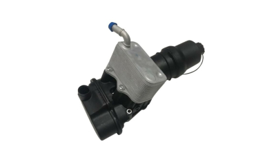Radiator racire ulei motor, termoflot VW EOS, 03.2006-2015, motor 2.0 TFSI, 147 kw, 2.0 FSI, 110 kw, benzina, 69x138x70 mm, cu carcasa filtru, din aluminiu