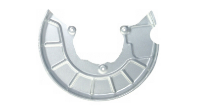 Protectie stropire disc frana Audi A3 (8p), 05.2003-10.2012, Seat Altea (5p1/5p5), 03.2004- , Skoda Octavia Ii/Tour 2 (1z3/1z5), 06.2004-12.2012, fata, Stanga, metal