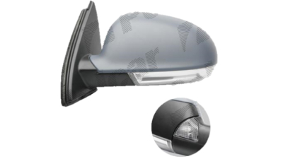 Oglinda exterioara Jetta / Golf Combi (1K5/1Km) 09.2005-09.2010 Partea Stanga Crom Asferica Electrica Cu Incalzire, cu semnalizare, carcasa grunduita, cu pliere, cu lampa perimetru
