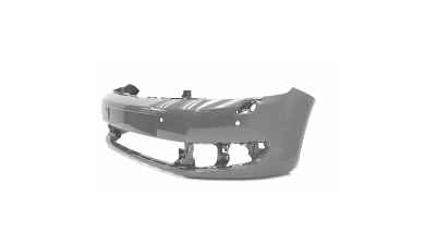 Bara fata Vw Golf 6 Plus 01.2009-, Grunduita, cu gauri pentru spalator faruri, cu gauri senzori parcare, 5M0807217P