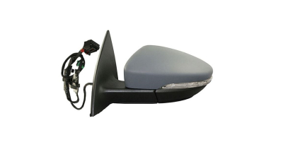 Oglinda usa exterioara VW EOS (1F), 11.2010-2015, View Max, partea stanga, reglare electrica; grunduit; incalzit; sticla asferica; geam cromat; 6 pini; cu semnalizare