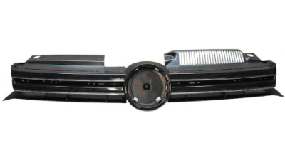 Grila radiator VW Golf 6 (1L), 10.2008-2013, negru, 5K0853651ANQWA, 951805-4, partial inchis