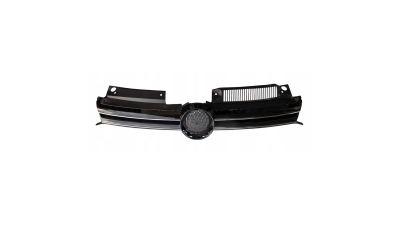 Grila radiator, masca fata Vw Golf 6 (5k), 10.2008-2013, parte montare centrala cu 2 ornamente cromate, 951805-R, Aftermarket 5K0853651AG