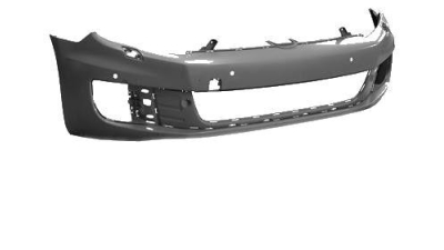 Bara fata VW Golf 6 (1L), 10.2008-2013 pentru modelul GTI/GTD cu asistenta la parcare - Park Assist, grunduit, cu gauri pentru spalatoare faruri, cu gauri pentru senzori de parcare, 5K0807217BF