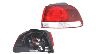 Stop spate lampa Volkswagen Golf 6 (5k), 10.2008-, spate, Dreapta, Hatchback, partea exterioara; Tip= Hella; W16W+WY21W; fumuriu; fara suport bec, DEPO