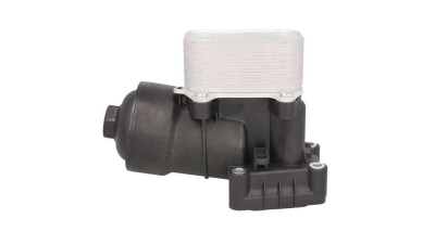 Radiator racire ulei motor, termoflot VW EOS, 05.2006-2015, motor 2.0 TDI, 103/103 kw, diesel, 110x69x50 mm, cu carcasa filtru, din aluminiu
