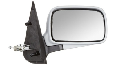 Oglinda exterioara VW Polo (6Kv) Classic/Combi 11.1995-06.1999 Partea Dreapta Crom Convex Manuala Prin Cablu Fara Incalzire 6K1857508E, carcasa grunduita