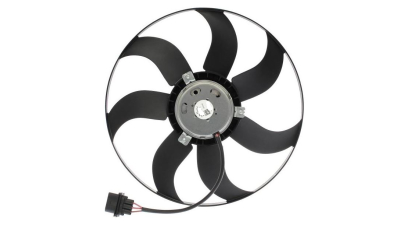 GMV ventilator radiator VW Fox (5Z1), 2005-, motor 1.2; 1.4, 1.6 benzina, cu AC, 300/90 W; 3 pini, tip Siemens