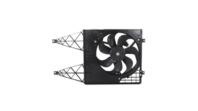 GMV radiator electroventilator Vw Polo (9n) 2001-2009 Motor 1, 2 40kw; 1, 2 12v 47kw; 1, 4 16v 55/74kw; 1, 4 Fsi 16v 63kw; 1, 4 Tdi 51/55/59kw; 1, 9 Sdi 47kw; 1, 9 Tdi 96kw Diesel/Benzina, tip climatizare cu/fara AC, dimensiune mm, 345mm; 3 pini, plastic,