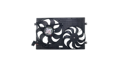 GMV radiator electroventilator Vw Polo (9n) 2001-05.2005 1,4 Fsi 16v 63kw Cu Ac Cv Manuala/Automata; 1,4 Dsi 47kw Cv Manuala Cu Ac; Diesel/Benzina,  345/280mm; 300/150W; 3+3 pini, plastic, Aftermarket